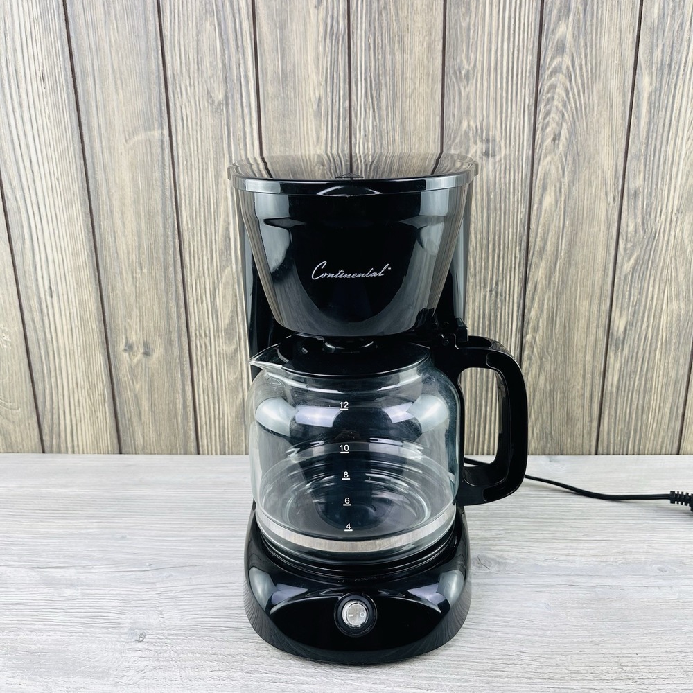 Continental Coffee Maker 12 Cup Pause & serve Black Permanent Filter